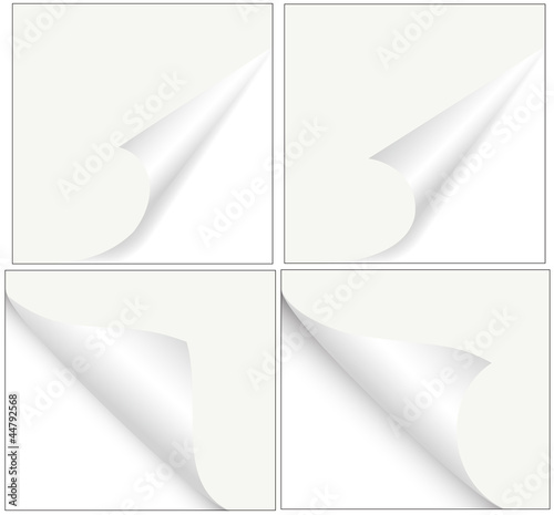 Paper Curled Vector Corners