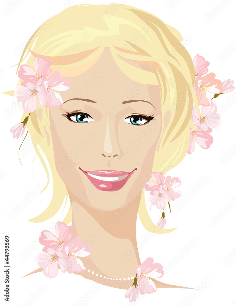 spring beautiful woman portrait