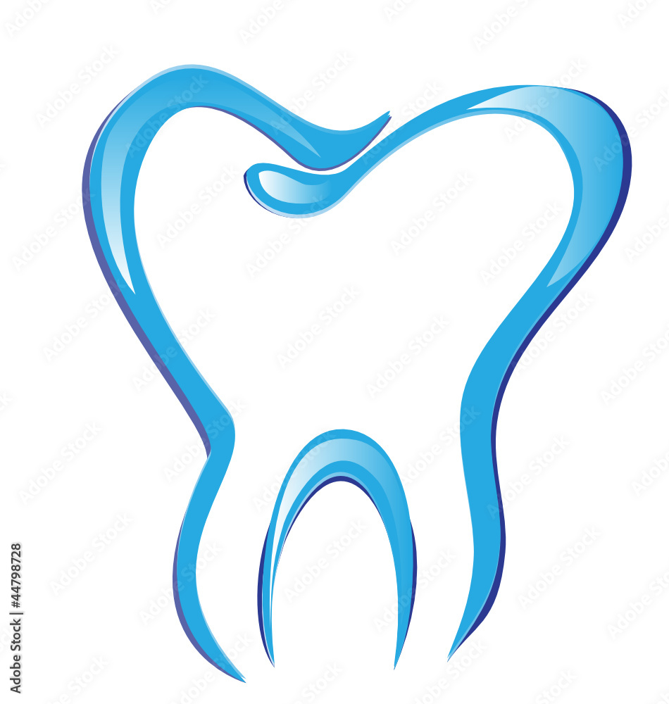 Tooth stylized with shadows vector eps10 Tooth stylized with shadows vector eps10