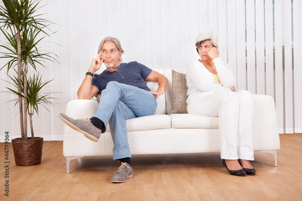 Obraz premium Senior couple after an argument