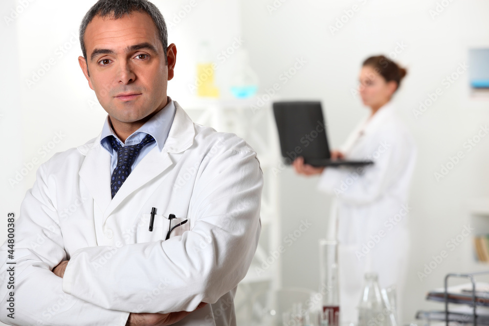 a scientist and his assistant a scientist and his assistant