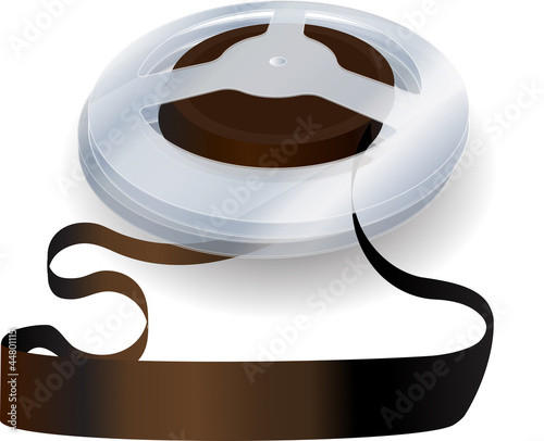 Vintage reel-to-reel of magnetic tape
