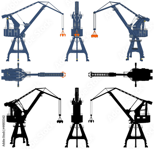 Shipyard Crane Vector 04