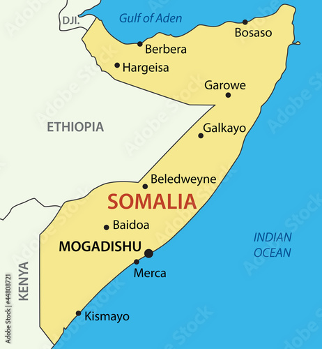 Federal Republic of Somalia - vector map