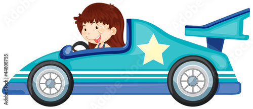 girl driving a car