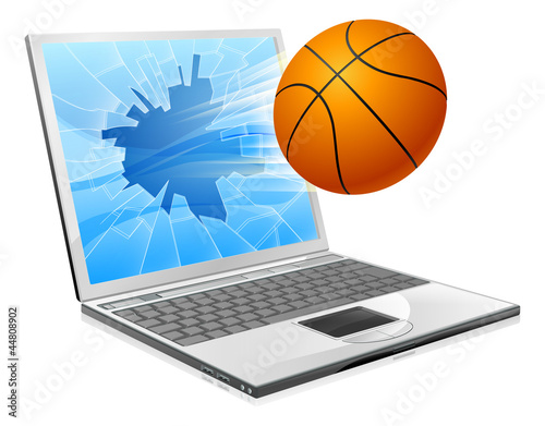 Basketball ball laptop concept