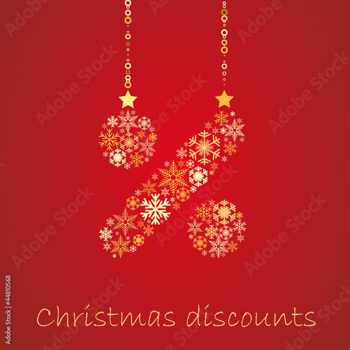 Vector Christmas discounts and promotions