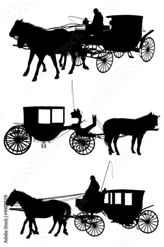 horse and carriage silhouette