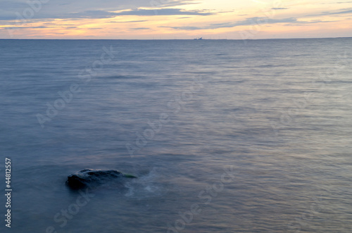 Black rock in soft water