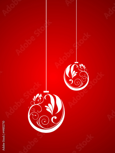 abstract artistic floral christmas ball