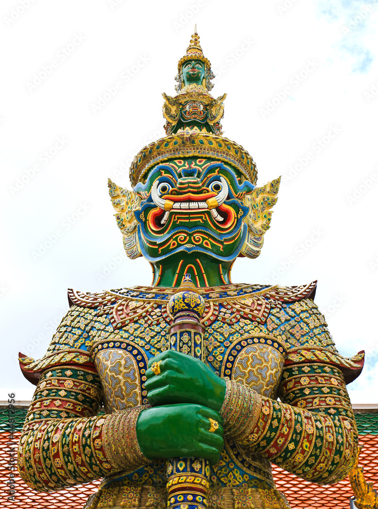 Guardian Statue at Wat Phra Kaew Grand Palace Bangkok