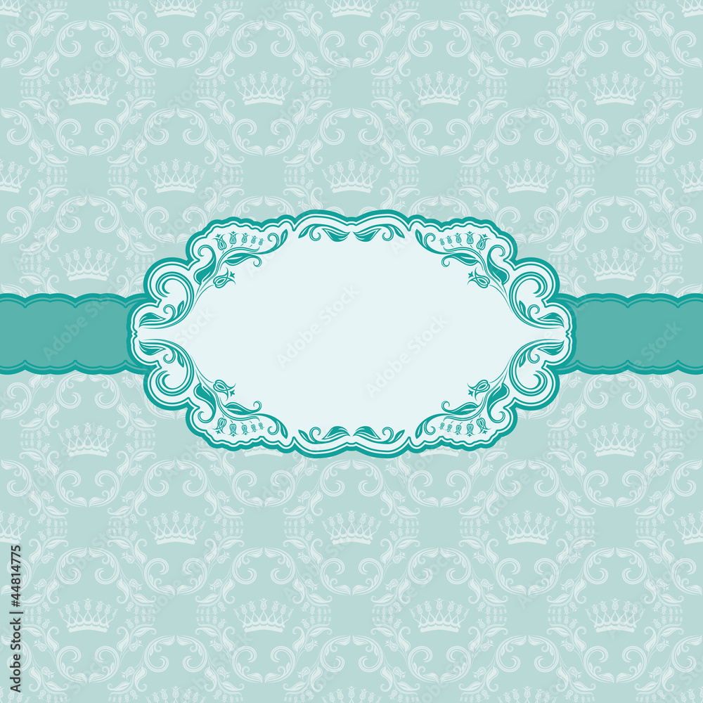 Template frame design for greeting card .