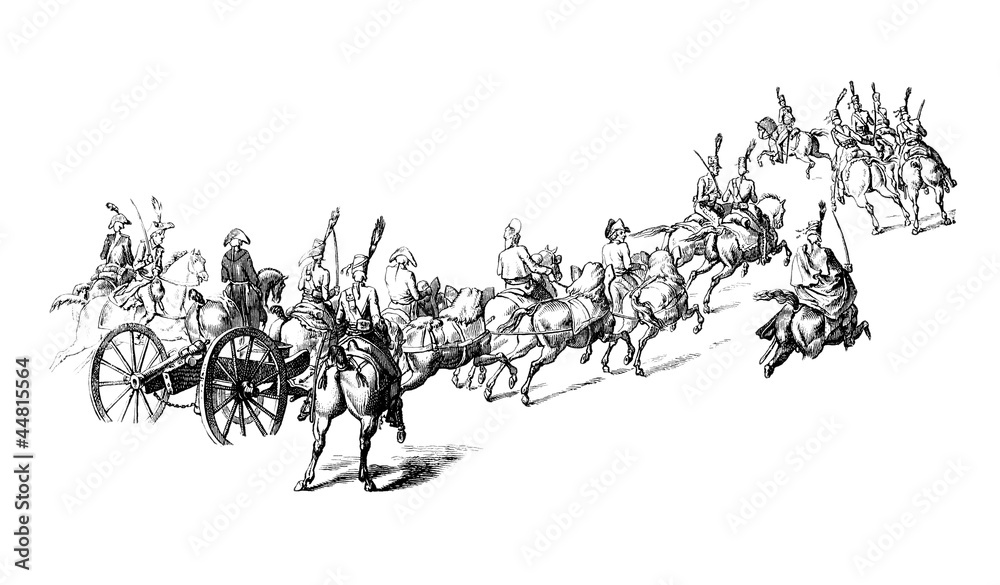 Fototapeta premium Napoleonian Wars - a Scene - 18th-19th century