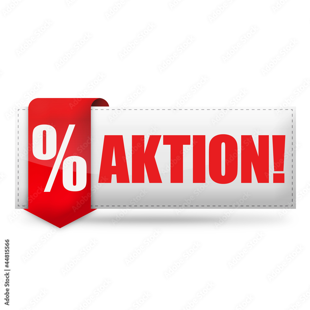 Obraz premium Aktion! Button, Icon