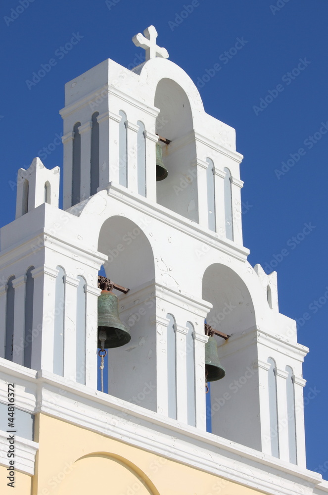 Orthodox bell tower in Santorini