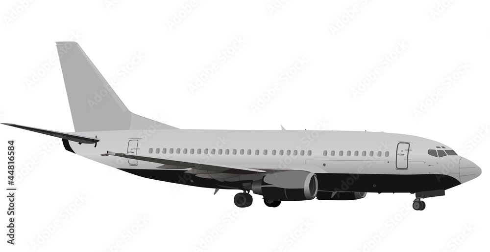 large grey plane illustration