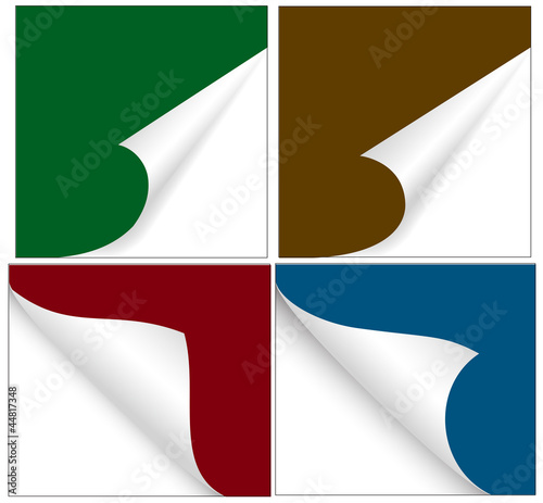 Curled Page Corners Vectors