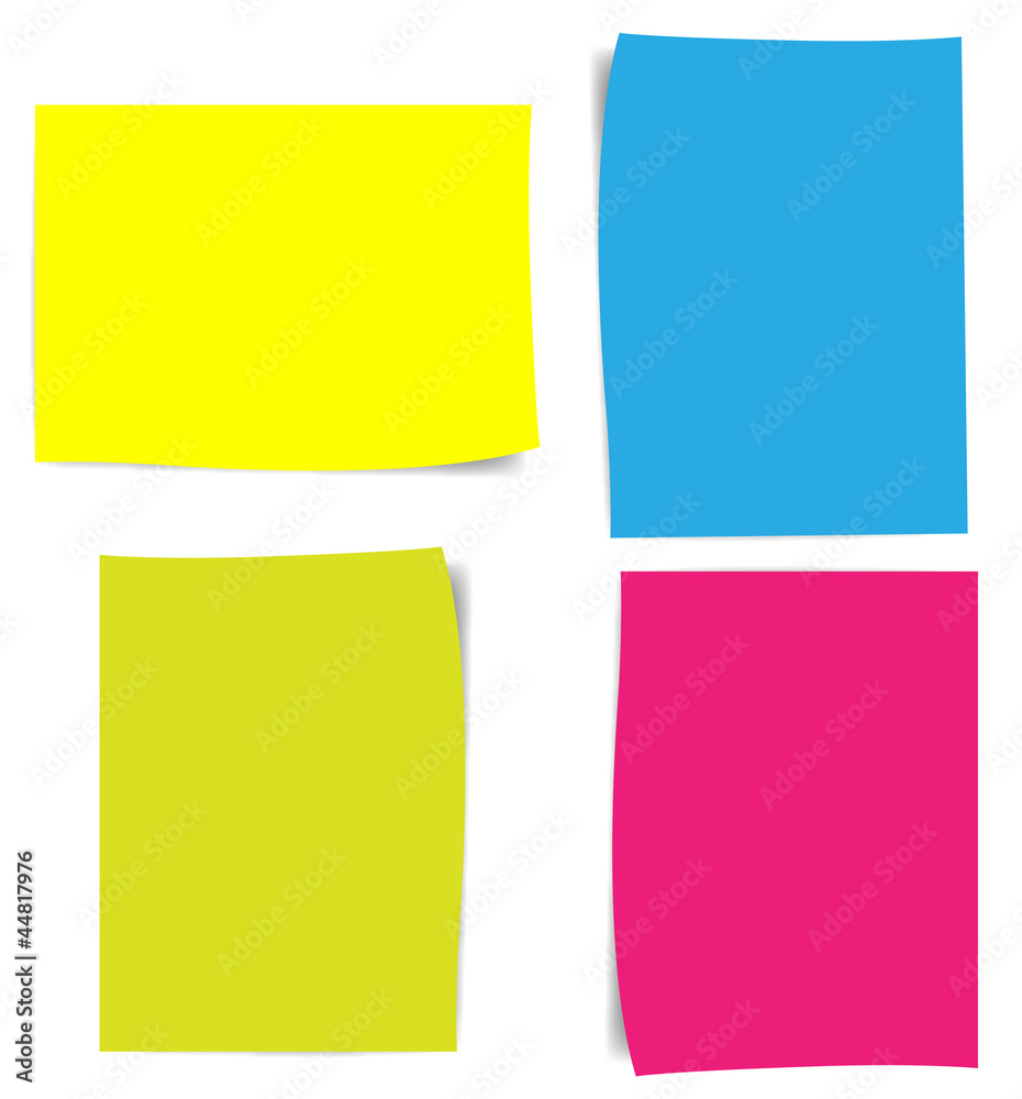 Plakat Colorful Notes paper Vectors