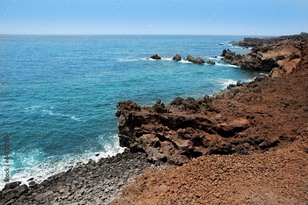 Lanzarote Punta del volcan Atlantic sea