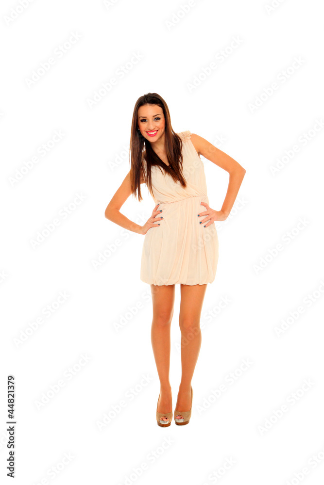 Full length of pretty young business woman Full length of pretty young business woman