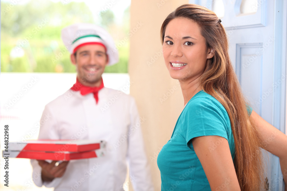 Obraz premium Home pizza delivery