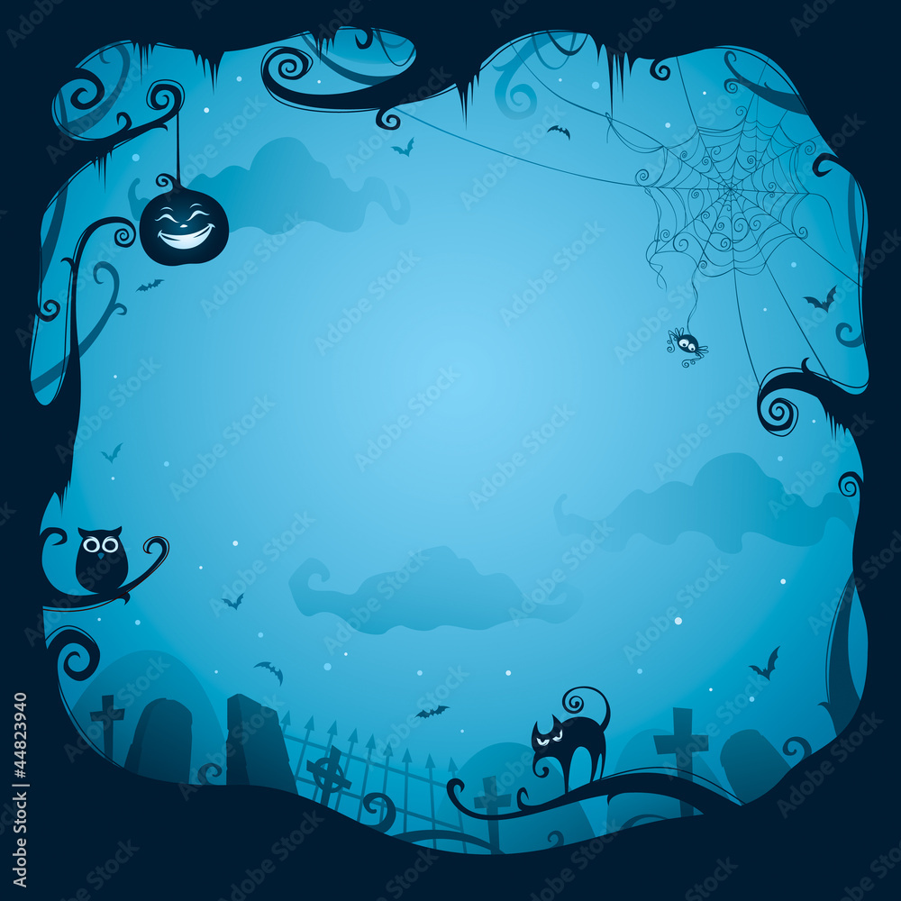 Halloween border for design Stock Vector | Adobe Stock