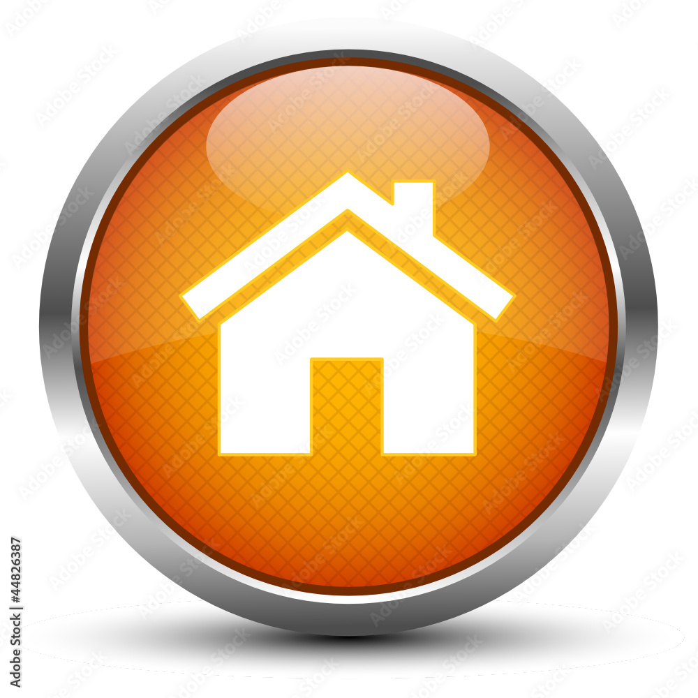 Home Button Orange Stock Vektorgrafik Adobe Stock