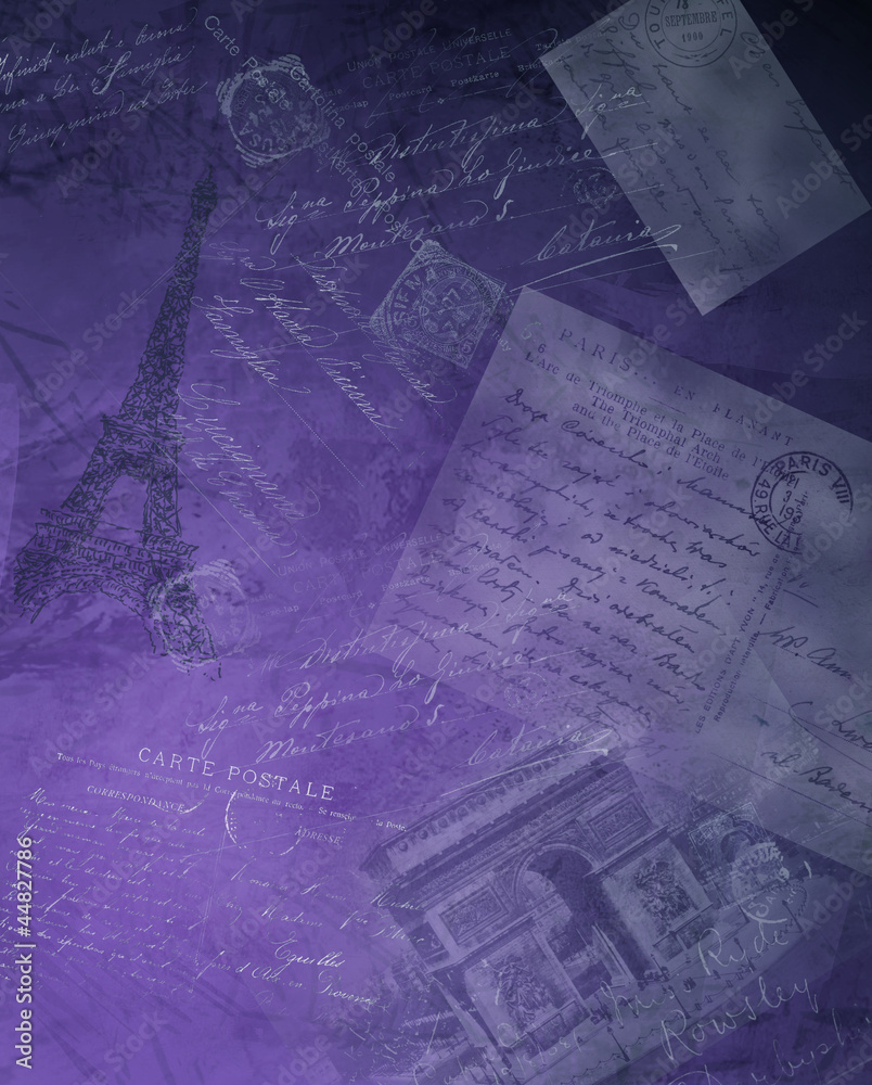 Obraz premium Old postcards illustration