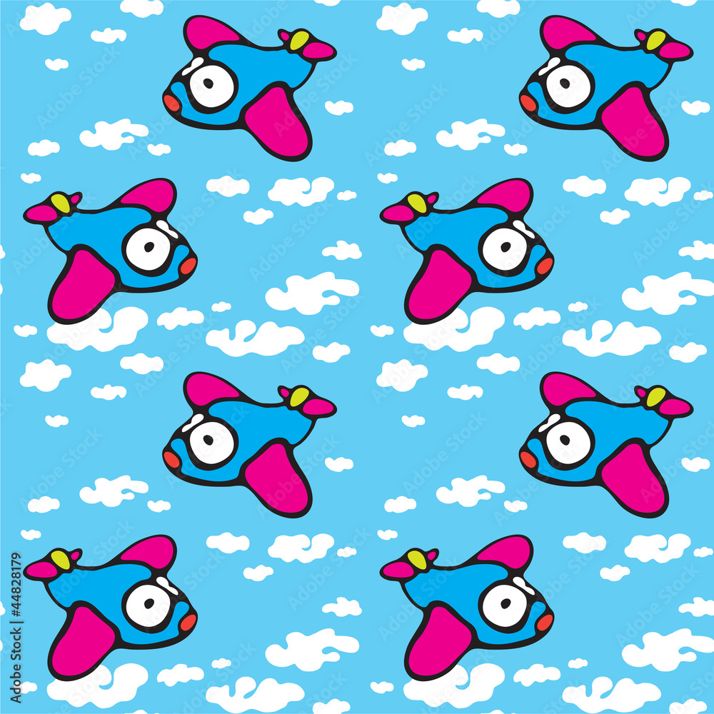 Obraz premium Background of flying planes