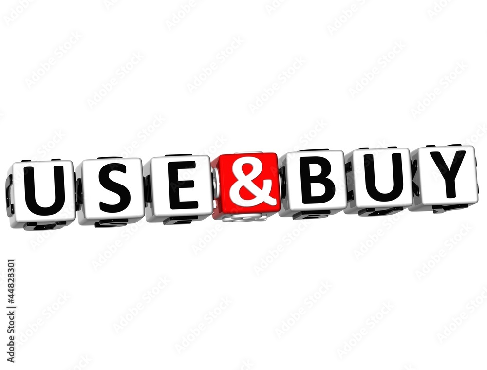 3D Use And Buy Button Click Here Block Text 3D Use And Buy Button Click Here Block Text