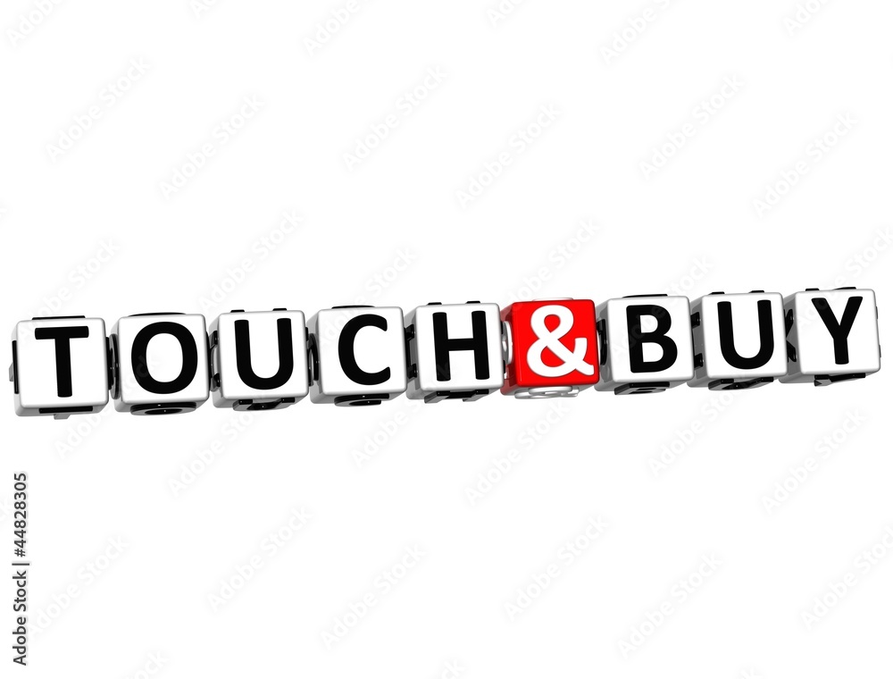 3D Touch And Buy Button Click Here Block Text 3D Touch And Buy Button Click Here Block Text