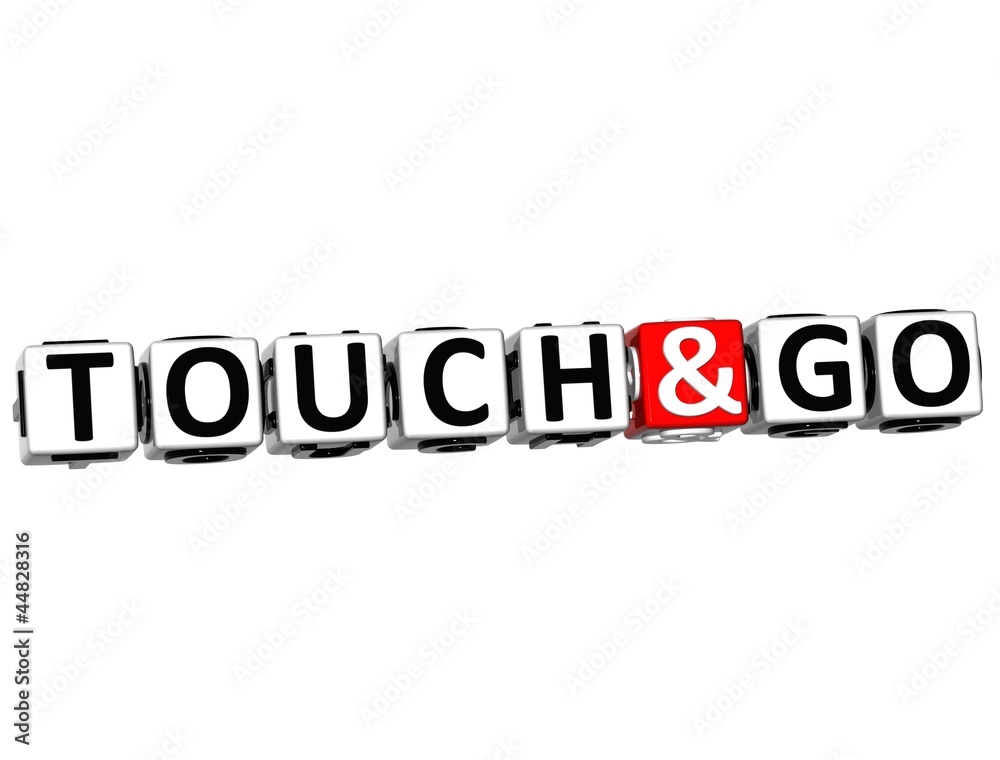 3D Touch And Go Button Click Here Block Text 3D Touch And Go Button Click Here Block Text