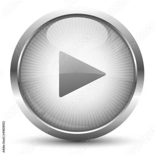 Play Button Silber