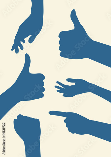 hands silhouettes