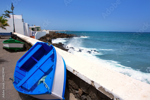 Arrieta Haria boat in Lanzarote coast at Canaries