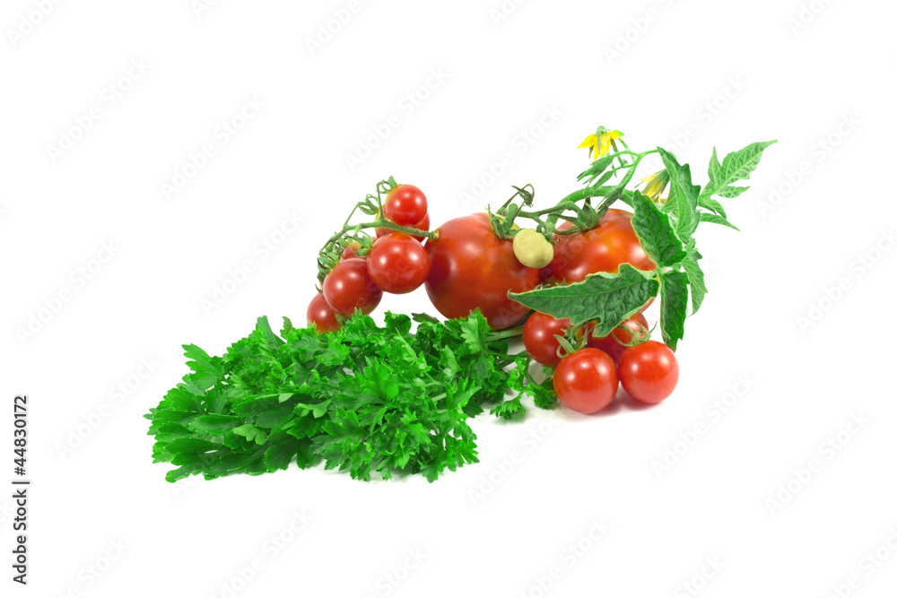 tomatoes, parsley