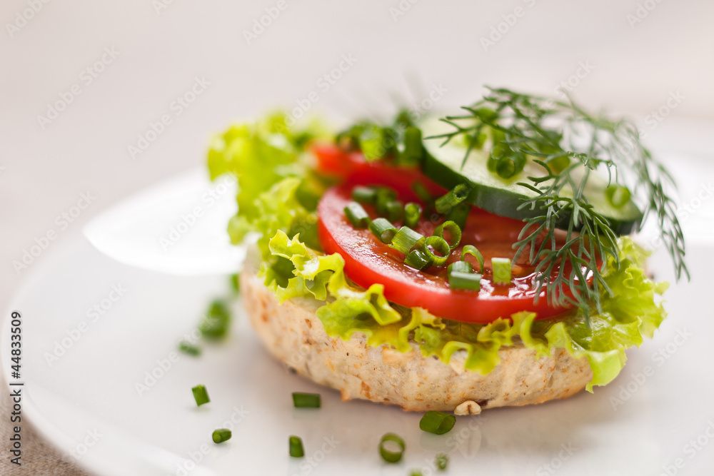 Sandwich with vegetables