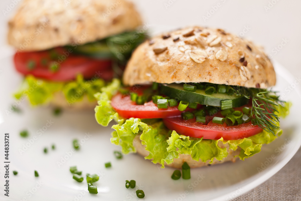 Sandwich with vegetables