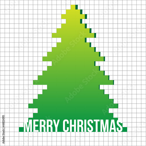 Christmas tree applique vector background.