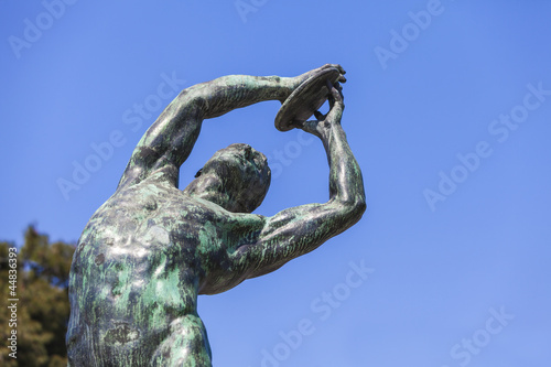 Obraz na płótnie bronze discobolus from the Panathenaic Stadium in Athens w salonie