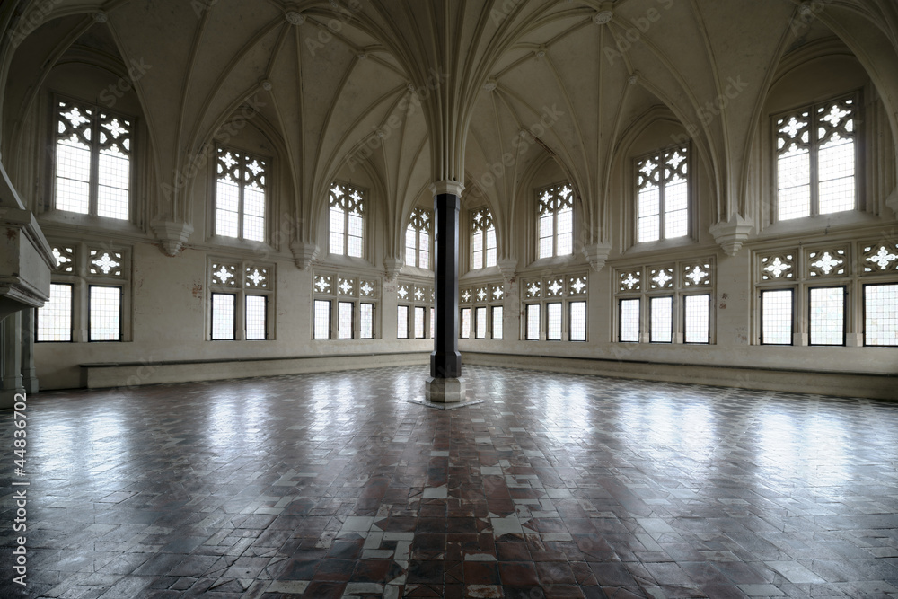 Chamber in greatest Gothic castle in Europe - Malbork.