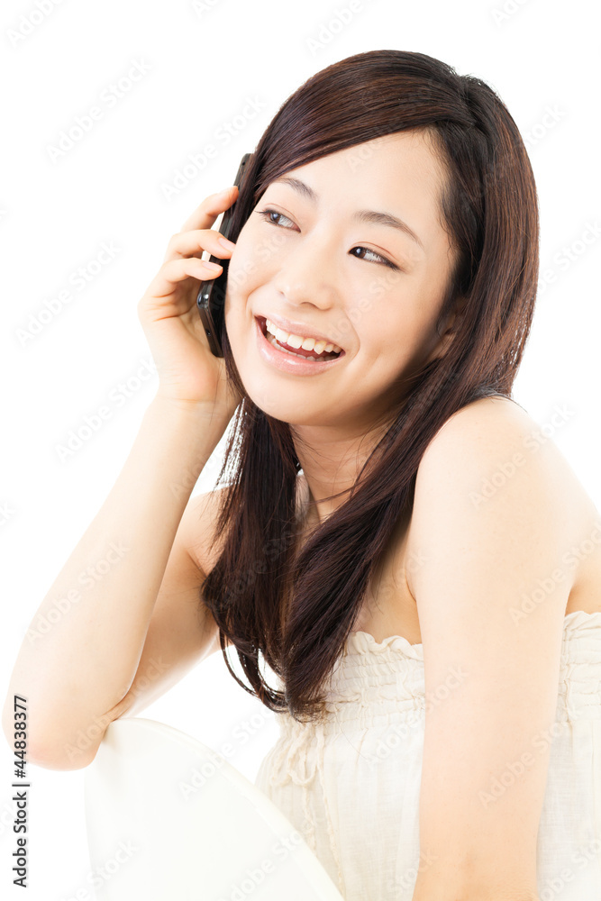 Beautiful young woman using a cellular. Portrait of asian. Beautiful young woman using a cellular. Portrait of asian.