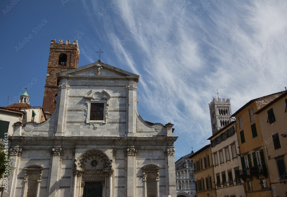 Lucca, historic church facade