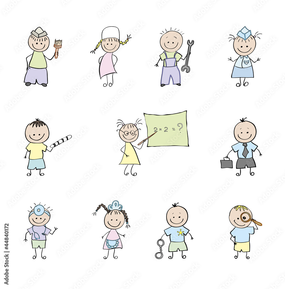 children and the profession in color children and the profession in color