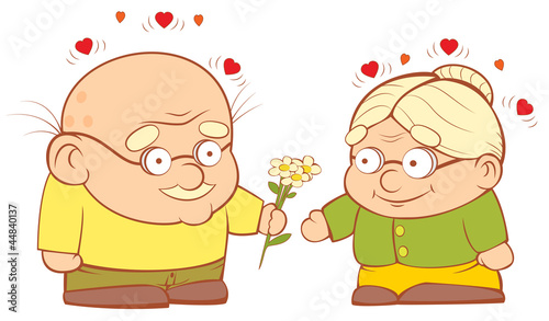 Old couple in love