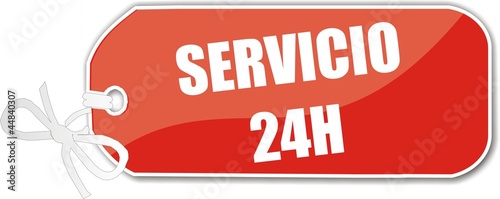 étiquette servicio 24h