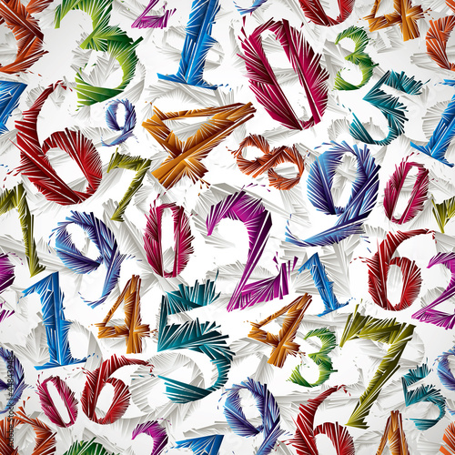Numbers seamless pattern.