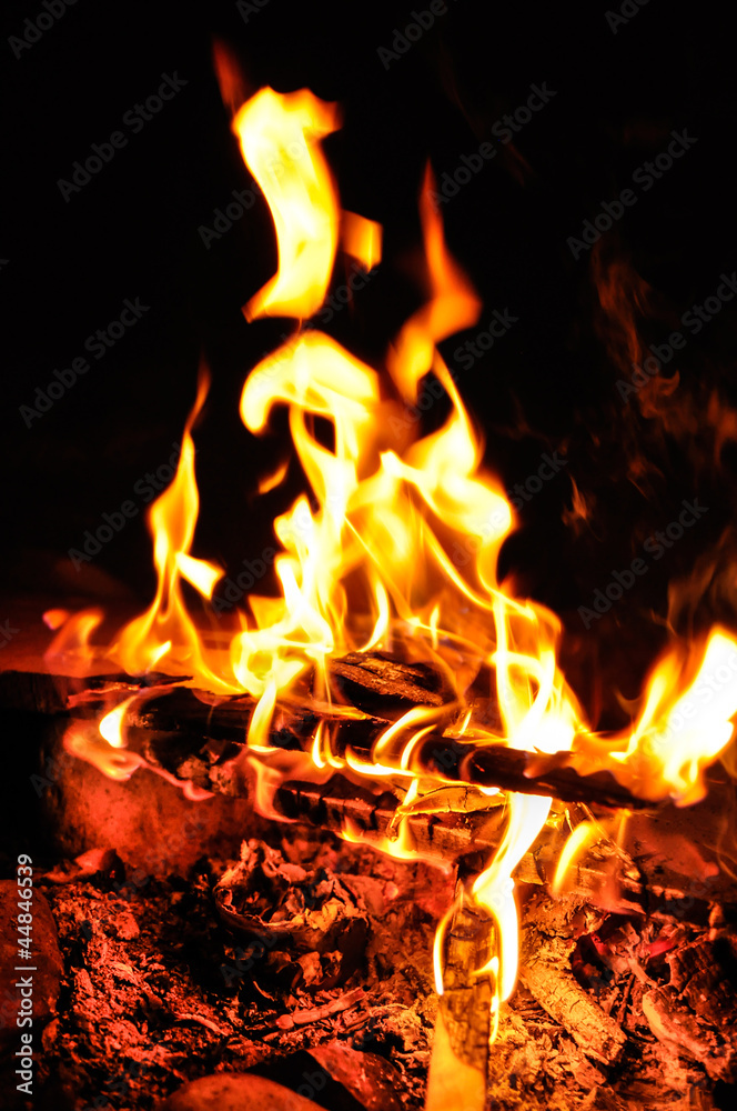 Fototapeta premium flames of campfire