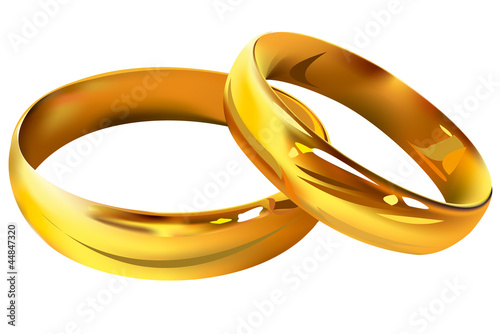 Couple of gold wedding rings
