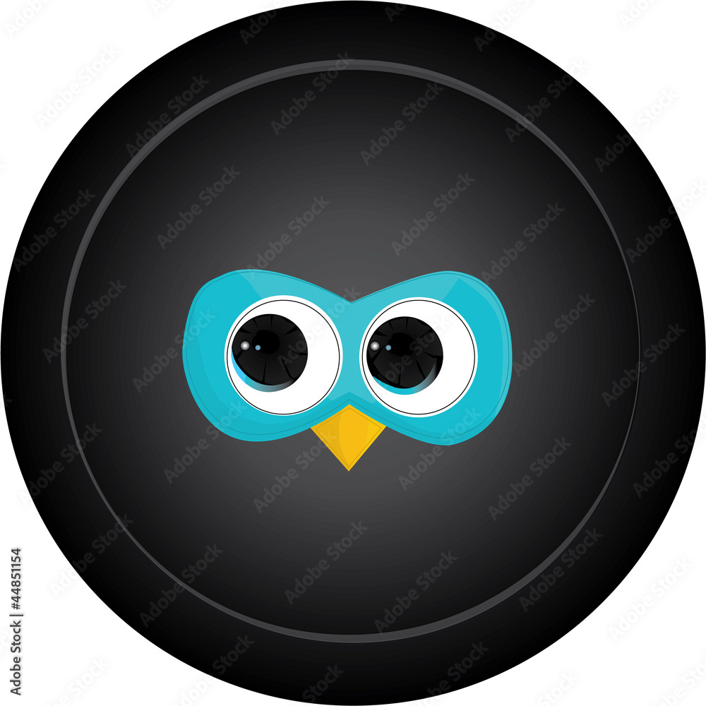 owl eyes button